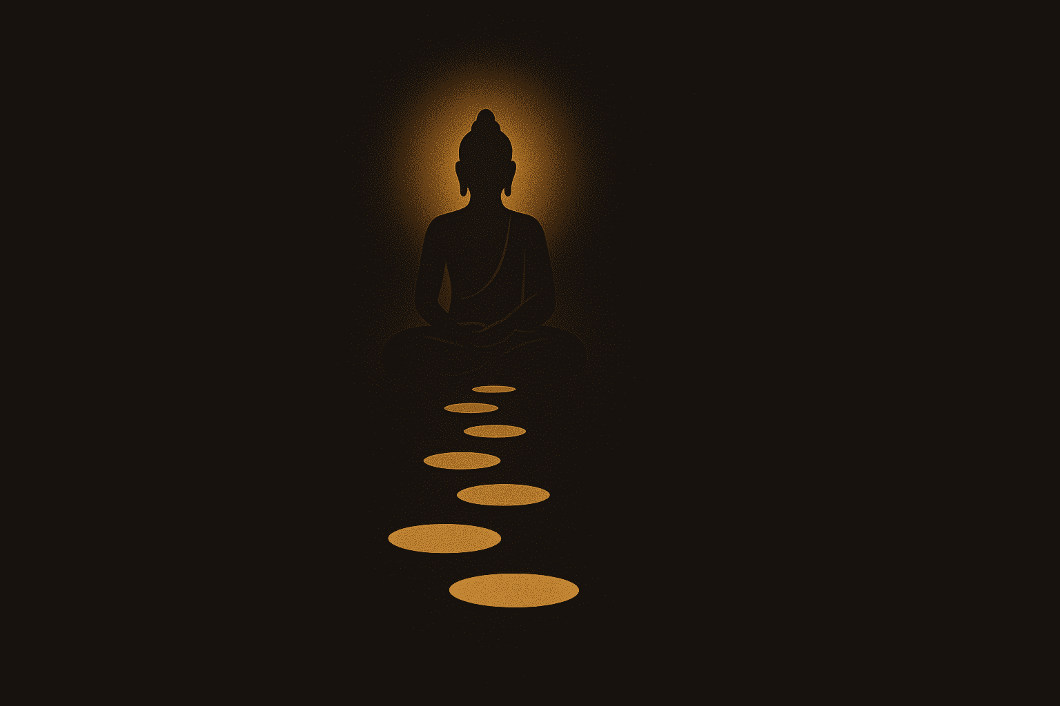 Eight gentle golden stepping stones